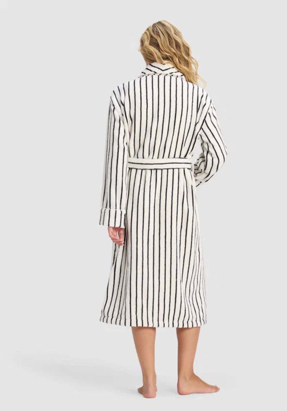Cozy Earth Striped Bathrobe Size Medium - Picture 2 of 5